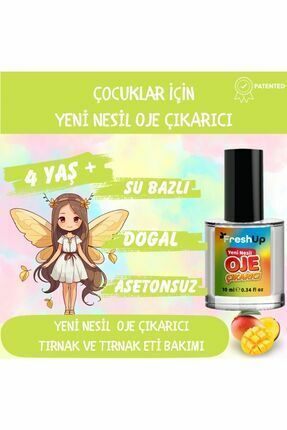 Freshup Yeni Nesil Su Bazlı Oje Çıkarıcı Orman Prensesi Mango 10 ml