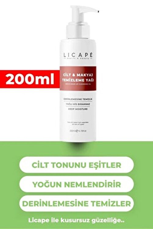 Licape İki Aşamalı Cilt ve Maktaj Temizleyici Yağ 200 ml