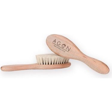 Agon Doğal Keçi Kılı Yumuşak Bebek Saç Fırçası