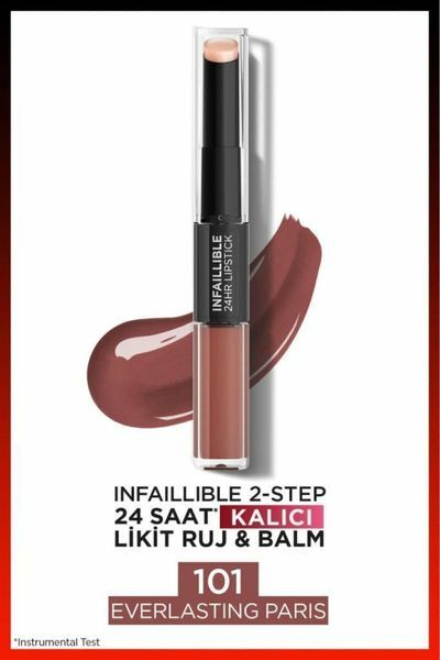 L'Oreal Paris Infaillible 2-Step 24 Saat Kalıcı Likit Ruj & Balm - 101 Everlasting Paris