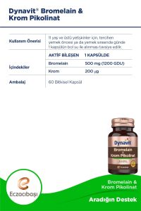 Dynavit Bromelain Krom Pikolinat 60 Kapsül
