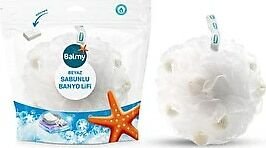 Balmy Beyaz Sabunlu Ponpon Banyo Lifi
