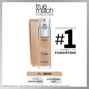 L'Oreal Paris True Match Bakım Yapan Fondöten 4N Beige