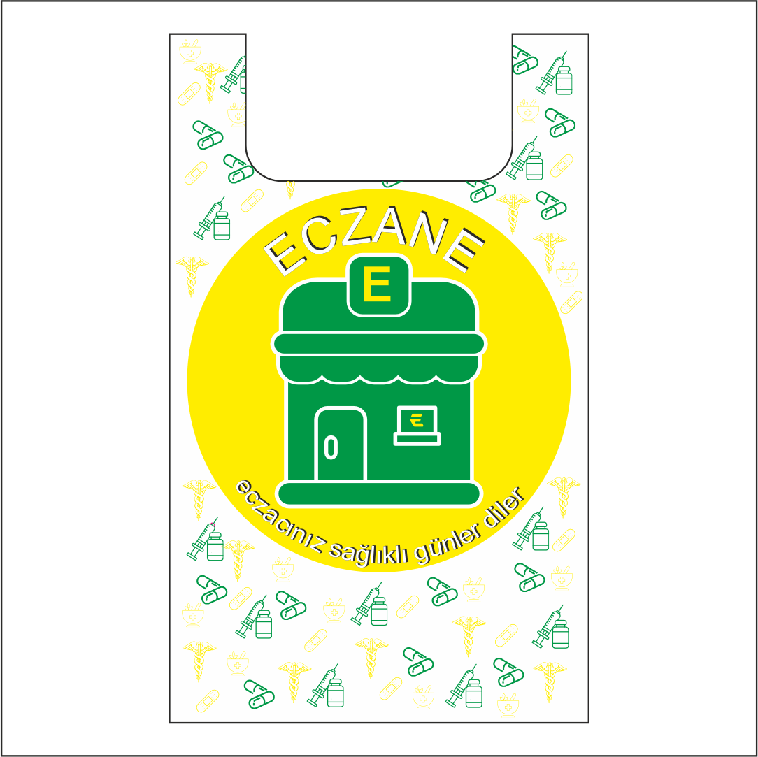 Eczane Poşeti Atlet 27x45 Orta Boy 1 Box 1200 Adet Poşet