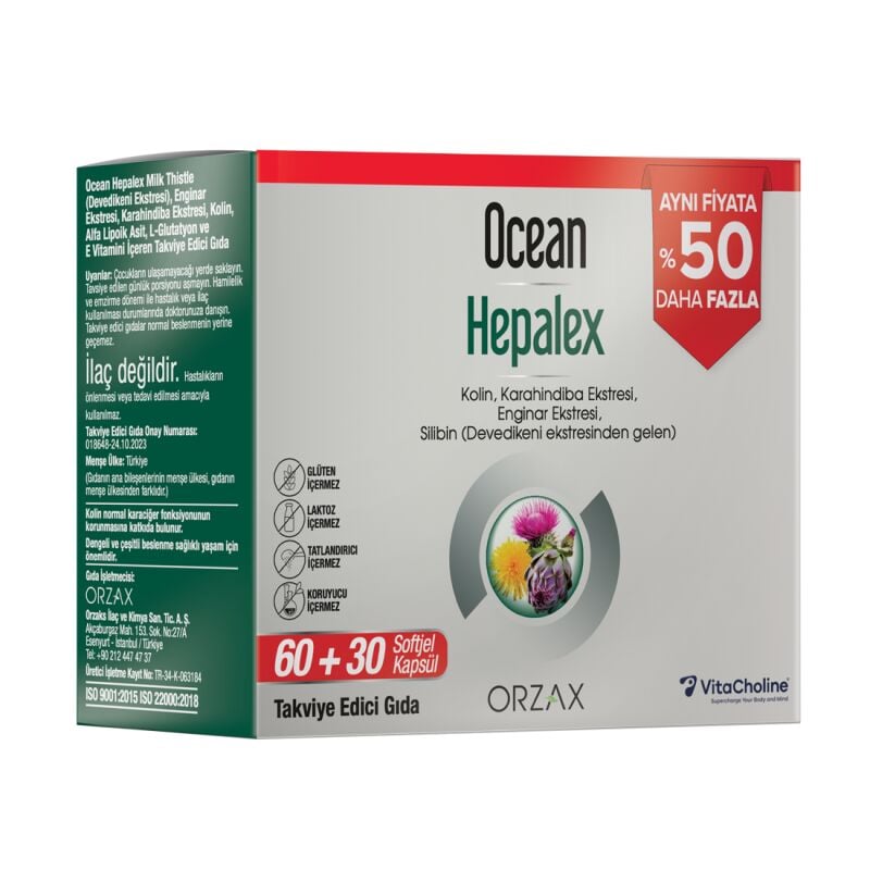 OCEAN HEPALEX 60 SOFTJEL KAPSUL %50 DAHA FAZLA
