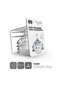 Comotomo Silikon Değişken Akışlı Biberon Emziği 6+ Ay 2'li