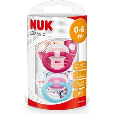 Nuk Classic 0-6 Ay Silikon Emzik 2'li