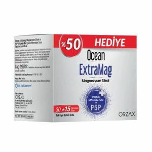 Ocean Extramag Magnezyum Sitrat Efervesan 30 Saşe + 15 Şase Hediye