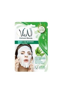 Vien Natural Beauty Aloe Vera Aktif İçerikli Tek Kullanımlık Yüz Bakım Maskesi