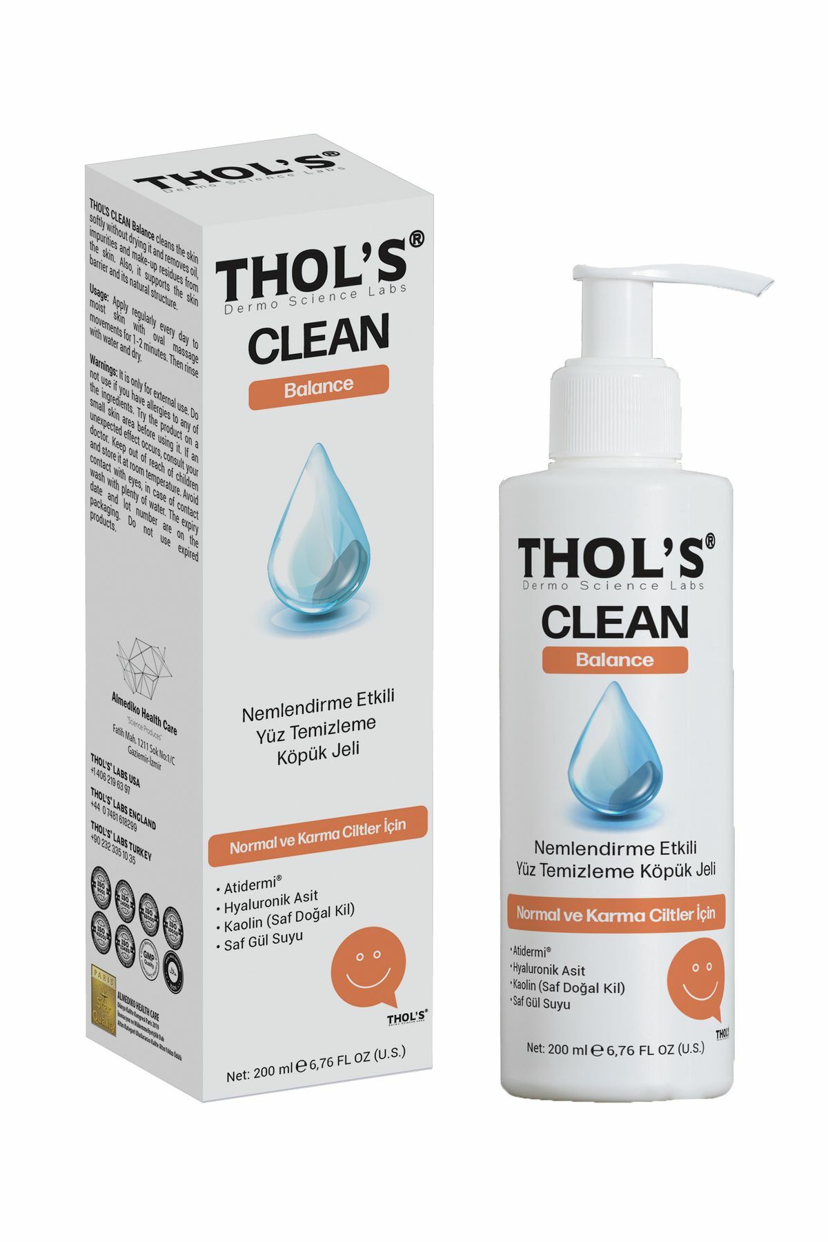 Thol's Clean Balance TB1 Normal ve Karma Ciltler İçin Temizleme Köpük Jeli 200 ml