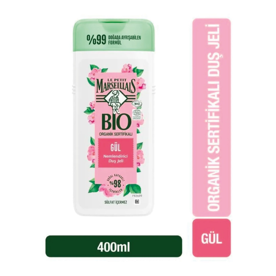 Le Petit Marseillais Duş Jeli Bio Organik Sertifikalı Gül Özlü 400 ml