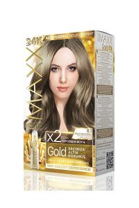 Maxx Deluxe Golden-24K Saç Boyası 2'li 60 ml 8.11 Yoğun Açık Küllü Kumral