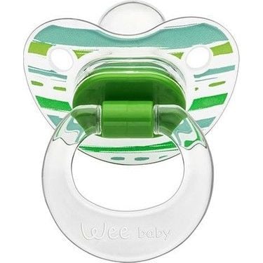 Wee Baby 837 Damaklı Emzik Şeffaf Desenli 6-18 Ay -Kırmızı