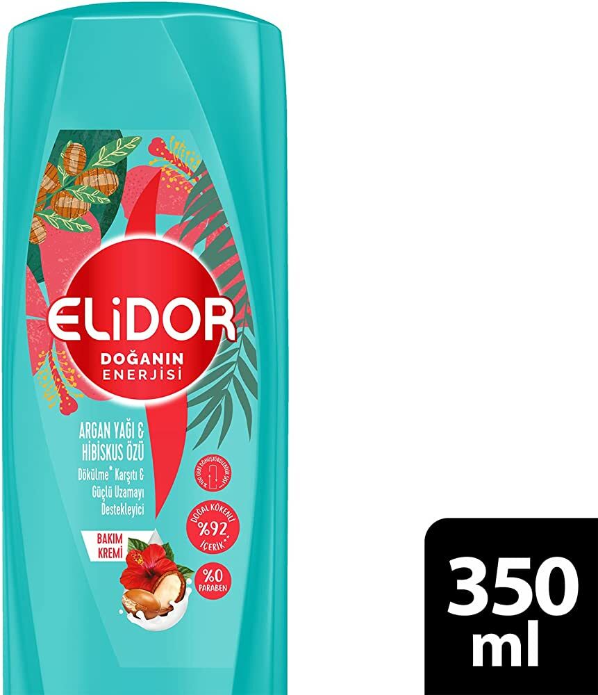 Elidor Saç Bakım Kremi Doğanın Enerjisi Argan Yağı Hibiskus Özü 325 ml