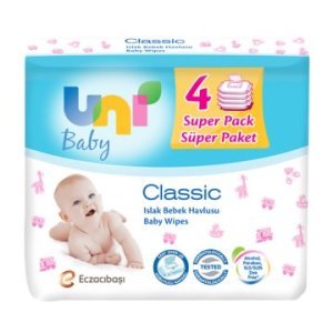 Uni Baby Klasik Islak Bebek Havlusu 56lı x 4 Adet