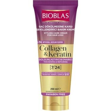 Bioblas Collagen Keratin Şekillendirici Saç Dökülmesine Karşı Bakım Kremi 250 ml