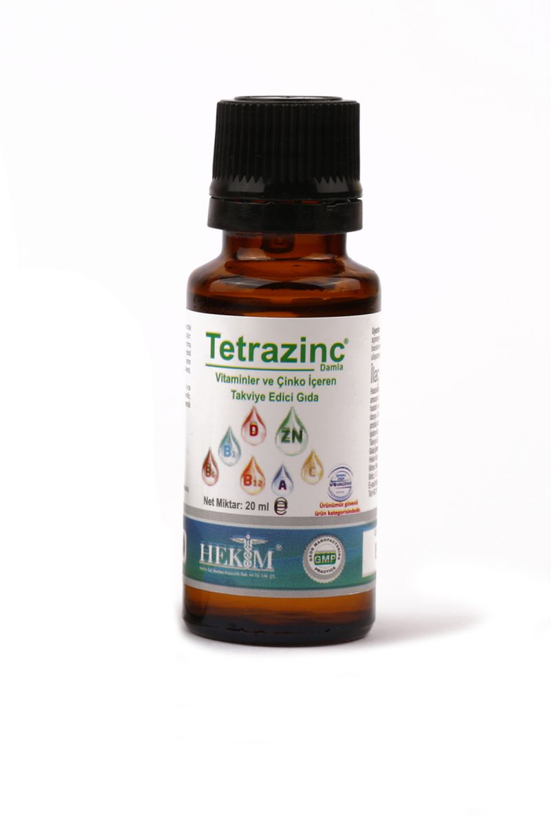 Tetrazinc Vitamin D3 A C B Kompleks Çinko Damla 20 ml