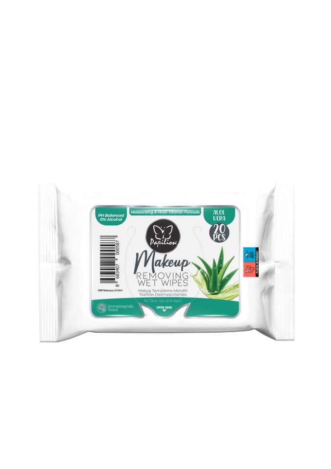 Papilion Make Up Makyaj Temizleme Mendili Aloe Vera 20 Adet