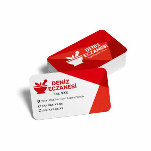 Oval Kabartmalı Kalın Eczane Kartvizit No:1 1000 Adet