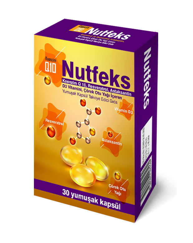 Nutfeks Coenzim Q10 Resveratrol Astaksantin 30 Yumuşak Kapsül