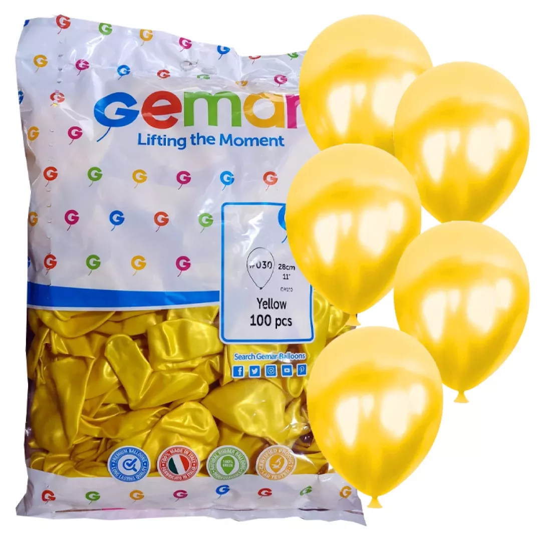 Erbay Gemar Gm110 Metalik Balon Sarı 30 100'lü