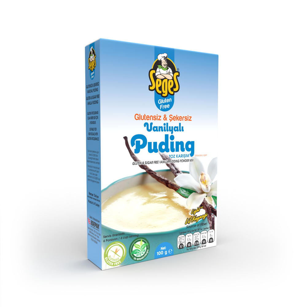 Seges Glutensiz Şekersiz Vanilyalı Puding 100 gr