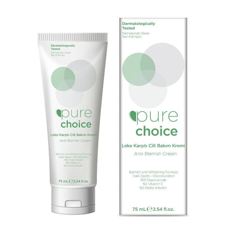 Pure Choice Leke Karşıtı Cilt Bakım Kremi %10 Niacinamide + %5 Vitamin C + %2 Alpha Arbutin 75 ml