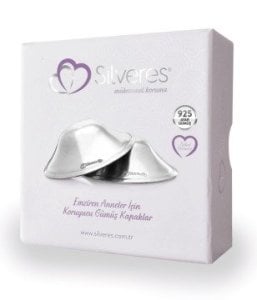 Silveres Emziren Anneler İçin Koruyucu Gümüş Kapaklar 2 Adet (925 Ayar)