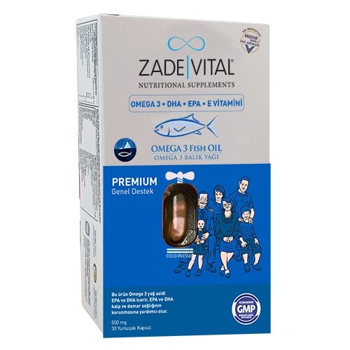 Zade Vital Premium Omega 3 30 Yumuşak Kapsül