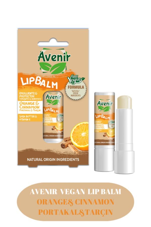 Avenir Stick Lip Balm Vegan Orange & Cinnamon