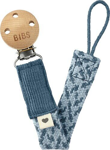 Bibs Paci Braid Emzik Askısı - Petrol & Baby Blue