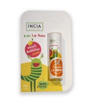 Incia Çocuk Limonlu Dudak Besleyici 6 g 2.si Hediye