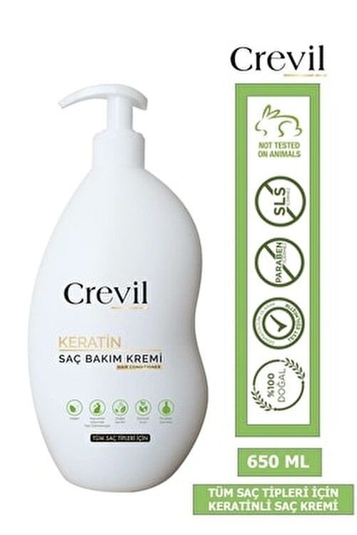 Crevil Keratin Saç Bakım Kremi Parabensiz 650 ml