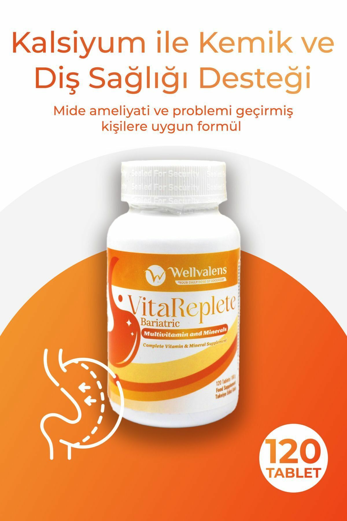 Wellvalens Bariatrik Multivitamin ve Mineraller 120 Tablet
