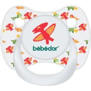 Bebedor 173 Tritan Damaklı Şeffaf Emzik 18+ Ay No: 3 - Kırmızı