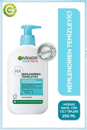 Garnier Saf Temiz Nemlendiren Hyaluronik Asit Seramid Kil Yüz Temizleme Jeli 250 ml