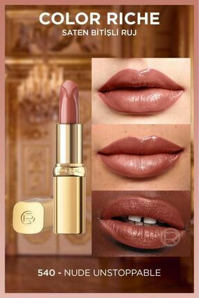 L'Oreal Paris Color Riche Saten Bitişli Ruj - Nude Unstoppable 540