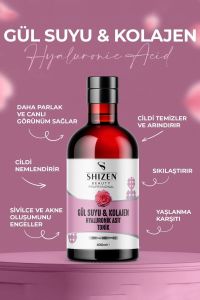 Shizen Gül Suyu & Kolajen Hyaluronik Asit Tonik 400 ml