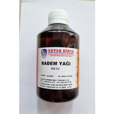 Suvar Kimya Badem Yağı 250 cc