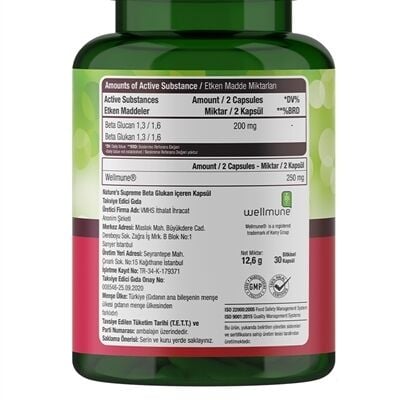 Nutries Glukan -C 30 Kapsül