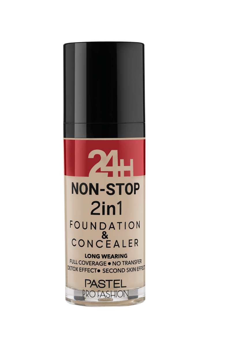 Pastel 24 H Non-Stop 2 in 1 Fondöten Concealer No: 601