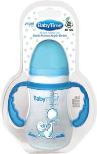 Baby Time 105 Akıtmaz Kulplu Suluk 250 ml - Mavi