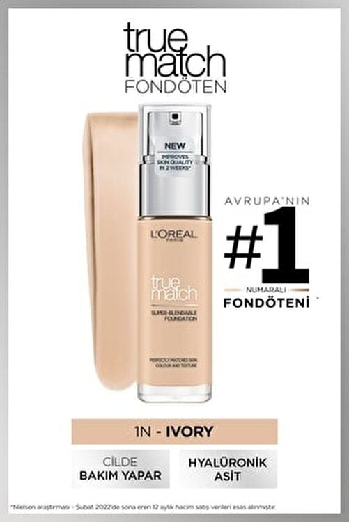 L'Oreal Paris True Match Fondoten No: 1 N
