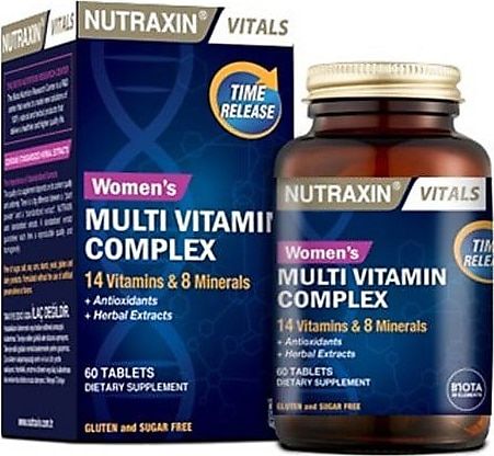 Nutraxin Multivitamin Mineral Complex Kadın 60 Tablet + Nutraxin Magnesium Complex 60 Tablet