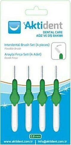 Aktident Orid Arayüz Fırçası 0,80 mm 4'lü - Yeşil