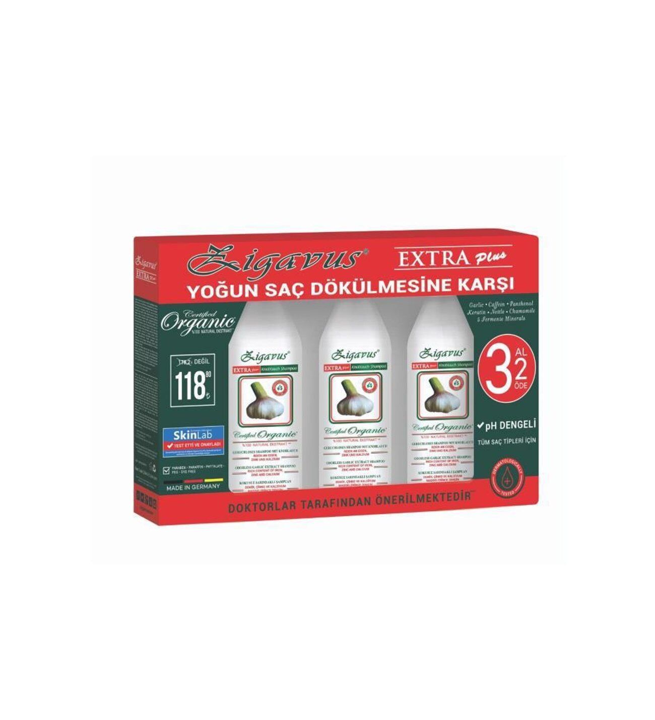 Zigavus Extra Plus Sarımsaklı Şampuan 250 ml - 3 Al 2 Öde
