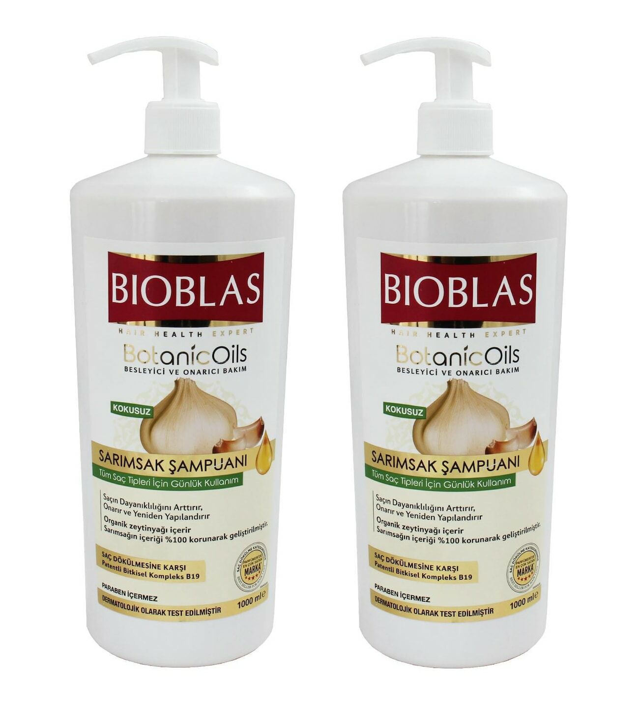 Bioblas Sarımsak Şampuanı 1000 ml 2 Adet