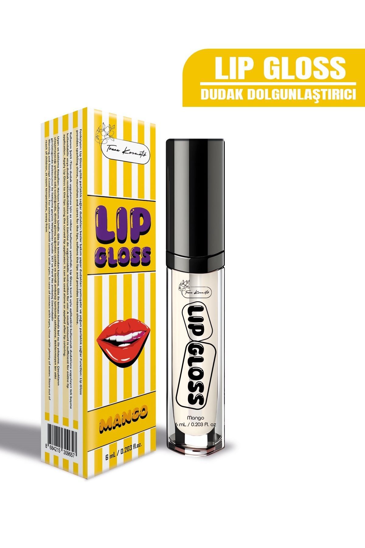 Tuana Kozmetik Dolgunlastrıcı Lip Gloss Mango 6 ml
