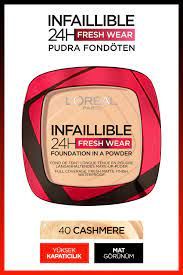 L'Oreal Paris İnfaillible 24H Fresh Wear Pudra Fondöten - 40 Cashmere