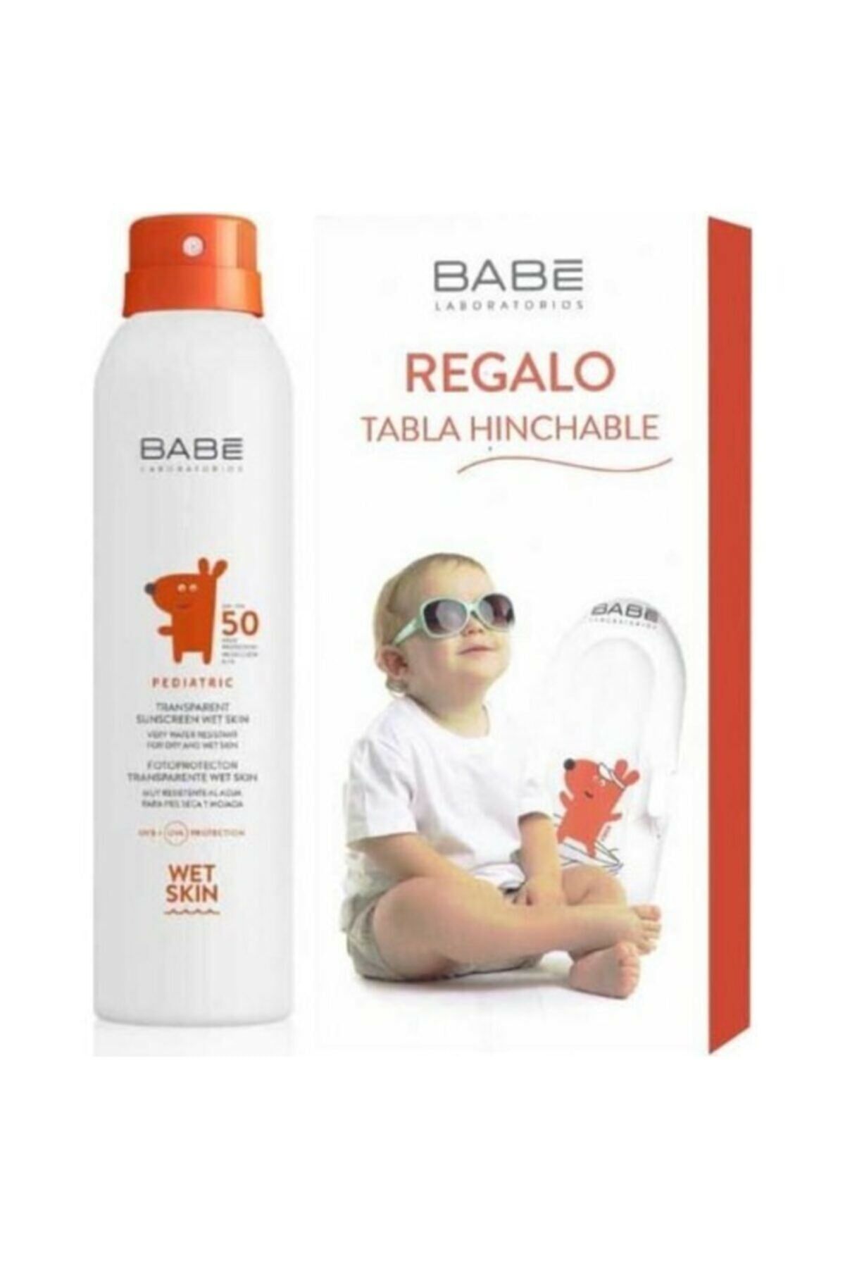 Babe Pediatrik Transparan Güneş Spreyi SPF50 200 ml + Şişme Bot Hediyeli